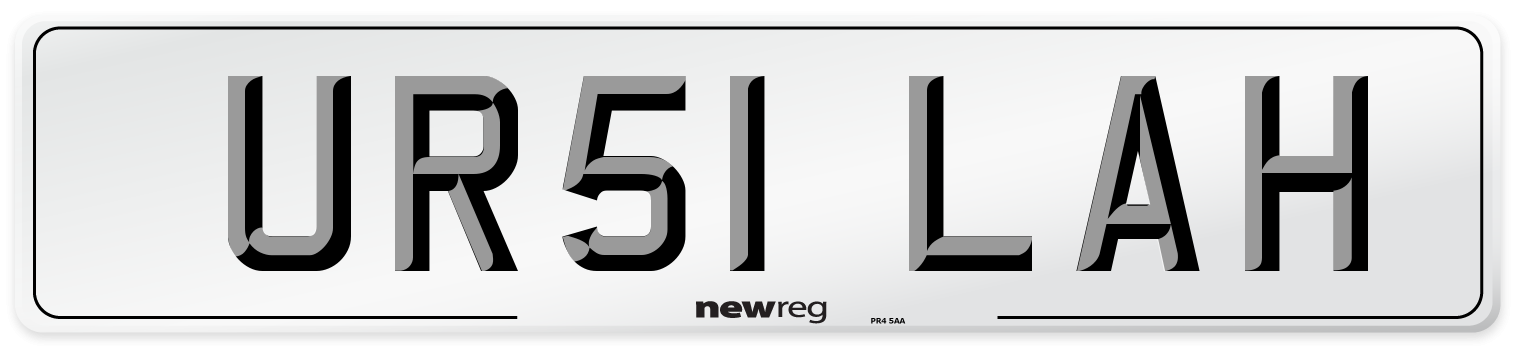 UR51 LAH Number Plate from New Reg